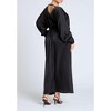 ELOQUII Women's Plus Size Dramatic Sleeve Satin Column Dress - 3 of 3