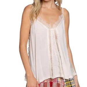 Women's Sleeveless Lace Tank Top - POL - 1 of 3