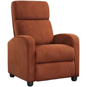 Yaheetech Adjustable Corduroy Recliner Chair Sofa Chair with Pocket Springs for Living Room Bedroom - 1 of 4