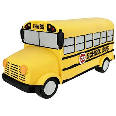 Multipet Latex School Bus Squeaking Dog Toy, 7 Inches