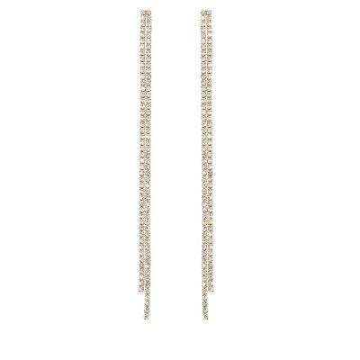 Norah Crystal Double Drop Earrings by Tomorrow Studio