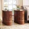 Wood 2-Drawer End Table, Narrow Side Table Slim Nightstand with Storage Bedside Accent Tables, No Assembly Required, Finished Back - 4 of 4