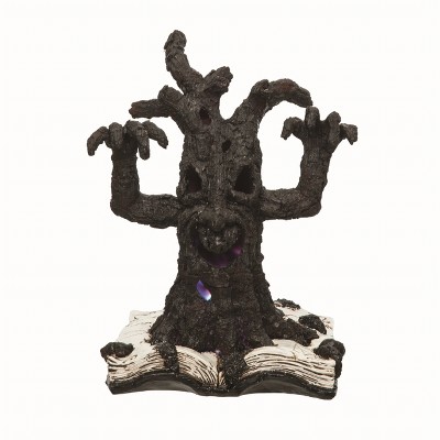 Transpac Resin 11.25 in. Black Halloween Light Up Spooky Tree Figurine