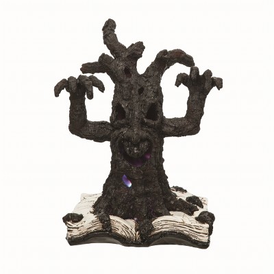 Transpac Resin Black Halloween Light Up Spooky Tree Figurine