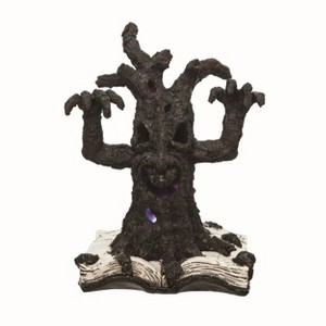 Transpac Resin 11.25 in. Black Halloween Light Up Spooky Tree Figurine - 1 of 2