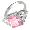 Slickblue 925 Sterling Silver Heart Ring - Rose & Clear CZ, Polished Finish, Women's Jewelry, Size 5-10 - 3 of 3