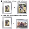 Americanflat 6" x 8" Picture Frame with Mat - Arch, Oval & Wavy Designs - Stylish Decor for Living Rooms, Dorms, Offices & More - 4 of 4