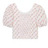 Girl Eyelet Bubble Sleeve Cropped Top - HABITUAL KID - 2 of 3