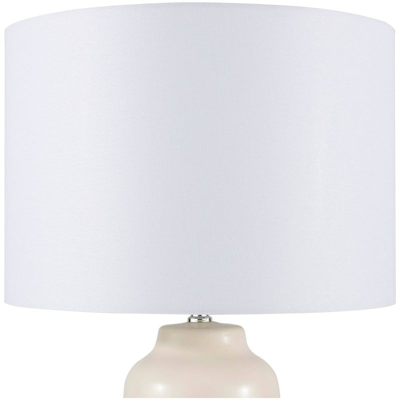 28&#34;x14&#34; Ceramic Rounded Hourglass Table Lamp Cream - Olivia &#38; May, 4 of 11
