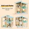 Topteng Wooden Dollhouse with Furniture Playset - 3 of 4