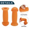 Unique Bargains Child Bike Handlebar Grips Covers 3.94" Orange 1 Pair - 3 of 4
