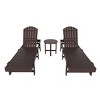WestinTrends Dylan 3 Piece Adirondack Poly Reclining Chaise Lounge - 4 of 4