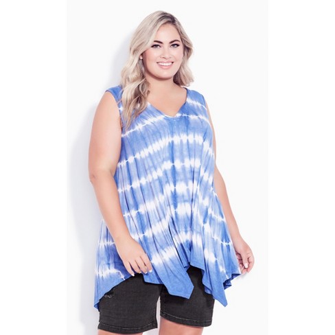 tie dye tops plus size