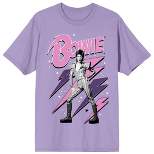 David Bowie Neon Spark & Stars Crew Neck Short Sleeve Purple Haze Women's T-shirt