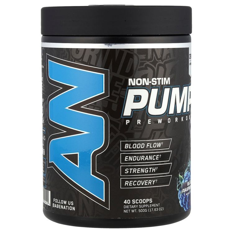 ABE Non-Stim Pump Pre Workout, Blue Raspberry , 17.63 oz (500 g), 4 of 4