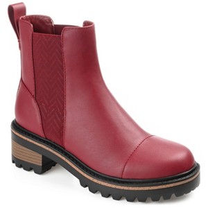 Journee Collection Womens Mirette Pull On Stacked Heel Booties - 1 of 4