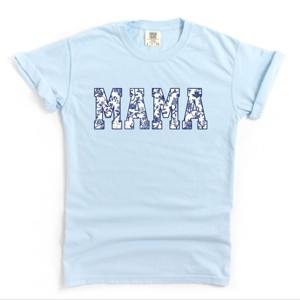 Simply Sage Market Mama Blue Willow Garment Dyed Tee - 1 of 4