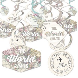 Big Dot of Happiness World Awaits - Travel Themed Party Hanging Decor - Party Decoration Swirls - Set of 40 - 1 of 4