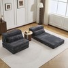 Whisen Modern Compression Loveseat, Convertible Floor Sofa Bed,DIY Boneless Modular Sectional Couch, No Assembly Required - 3 of 4