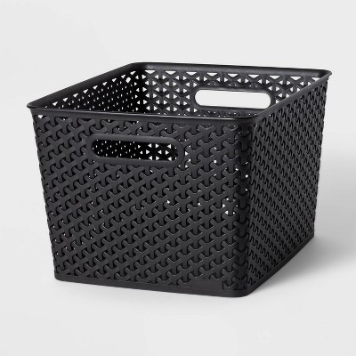 Large Y-weave Decorative Storage Basket Black - Brightroom™ : Target
