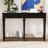 TIRAMISUBEST Vintage Entryway Side Table with 4 Drawers, Retro Console Table with Open Shelf & 6 Conical Legs - 2 of 4