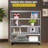 VEVOR Storage Shelf, 5-Tier Storage Shelving Unit, Stainless Steel Garage Shelf, 70.9 x 17.7 x 70.9 inch Heavy Duty Storage Shelving, Silver - 3 of 4