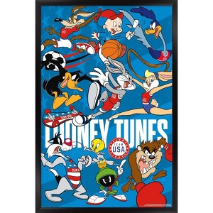Trends International Looney Tunes x Team USA - Group Framed Wall Poster Prints - 1 of 4