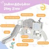 Kids Slide Playset Structure 9 in 1, Freestanding Spaceship Set with Slide and Basketball Hoop for Toddlers, Kids Climbers Playground - 3 of 4