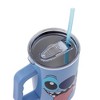 Silver Buffalo Disney Lilo & Stitch Face Stainless Steel Tumbler With Handle | Holds 40 Ounces - image 3 of 4