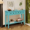 Bella Depot 38.2" Rustic Console Table with Open Shelf - 2 of 4