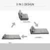 CAVINAS Bean Bag Chair with Adjustable Backrest and Headrest Convertible Floor Chair Lazy Sofa Chair with 2 Pillows - 3 of 4