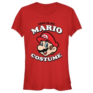 Juniors Womens Nintendo This is my Mario Costume T-Shirt - 1 of 4
