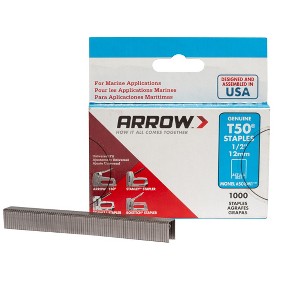 Arrow T50 Heavy Duty Monel Staples, 1/2Inches x 3/8Inches, 1000ct - 1 of 1