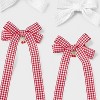 Girls' 4pk Lace and Gingham Cherry Bow Hair Clip Set - art class™ - 3 of 3