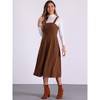 INSPIRE CHIC Women's Tank Ribbed Vintage A-Line Sleeveless Casual Midi Dress - 4 of 4