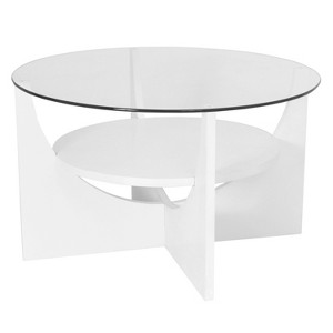U Shaped Contemporary Coffee Table in White by LumiSource - 1 of 1