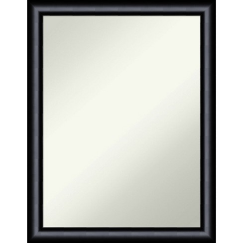 21" x 27" Non-Beveled Steinway Black Scoop Wood Bathroom Wall Mirror - Amanti Art: Includes Mounting Hardware, Rectangle Shape - image 1 of 4