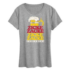 Women's - Instant Message - Zicke Zacke Hoi Hoi Oktoberfest Short Sleeve Graphic T-Shirt - 1 of 4
