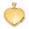 Black Bow Jewelry 14k Yellow Gold 18mm Polished Heart Locket - 3 of 4