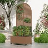 PexFix 72 in. H x 35 in. W Brown Metal Arch Wall Planter Box with Trellis for Climbing Plants - 2 of 4