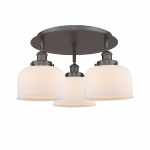 Bell - 3 Light Flush Mount In Art Deco Style-9.25 Inches Tall and 19.75 Inches Wide - 1 of 1