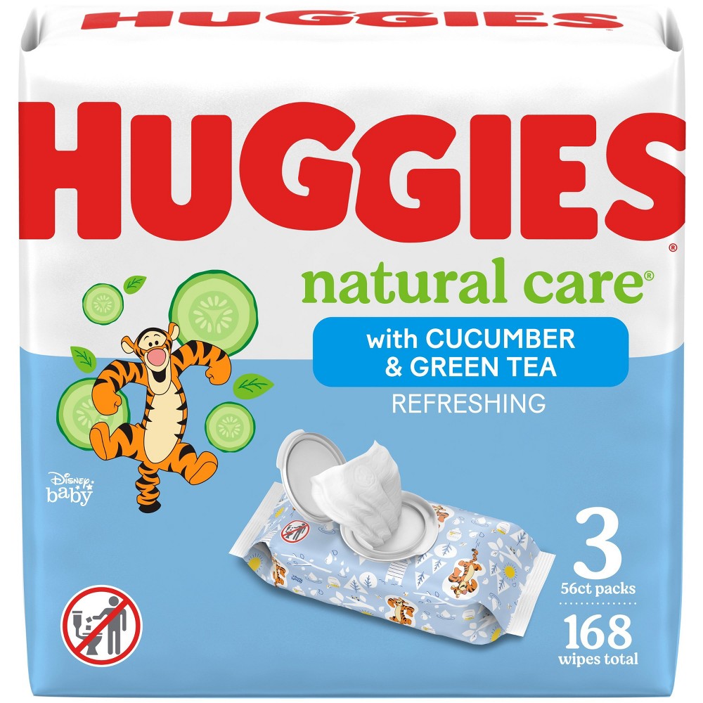 Photos - Baby Hygiene Huggies Natural Care Refreshing Scented Baby Wipes - 168ct/3pk 