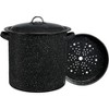 Granite Ware 15 QT. Heavy Gauge Seafood/Tamale Steamer Pot with Lid & Trivet Speckled Black, Stainless Steel Rim - 4 of 4
