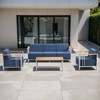 Belord Patio Furniture Set with 10" Extra Thick Cushion, 4PCS Outdoor Conversation Set Metal Patio Set with Patio Chair, Couch and Coffee Table - 3 of 4