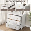 3 Drawer Dresser for Bedroom, Wooden Chest of Drawers with Gold Handles, Media Console Table TV Stand, Freestanding Closet Dresser for Living Room - 4 of 4