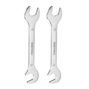 Unique Bargains 30Cr13 Stainless Steel Auto Repairs Thin Double Open-End Wrenches 2 Pcs - 1 of 4