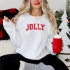 Jolly Varsity Arched Distressed - Women's Graphic Sweatshirt - 3 of 4