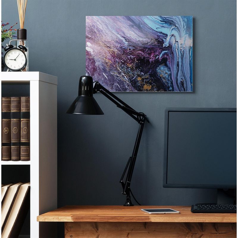 Stupell Industries Abstract Liquid Purple Blue Texture Painting, 3 of 6