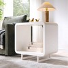 End Table with Charging Station, 23.6" Wood Nightstand with Open Shelf Storage, Modern Side Table for Living Room, Bedroom - 2 of 4