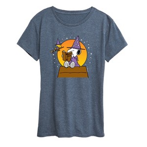Women's - Peanuts - Sorcerer Snoopy Woodstock Short Sleeve Graphic T-Shirt - 1 of 4